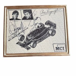 Late 1980s Race For Life Authentic Autographed Arie Luyendyk, David Hasselhoff &